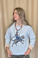 Load image into Gallery viewer, Cowboy Cheetah Crewneck Sweatshirt