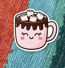 Load image into Gallery viewer, Cute Hot Cocoa Vinyl Sticker, 3" x 2.8"