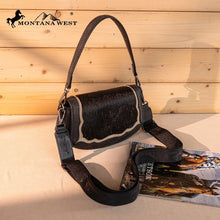 Load image into Gallery viewer, Montana West Cowhide Mini Shoulder Bag - Black
