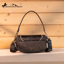 Load image into Gallery viewer, Montana West Cowhide Mini Shoulder Bag - Black