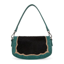 Load image into Gallery viewer, Montana West Cowhide Mini Shoulder Bag - Turquoise