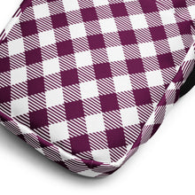 Load image into Gallery viewer, Plum Plaid Crossbody Bag