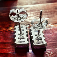 Load image into Gallery viewer, Sterling Silver Rainbow CZ Post Earrings