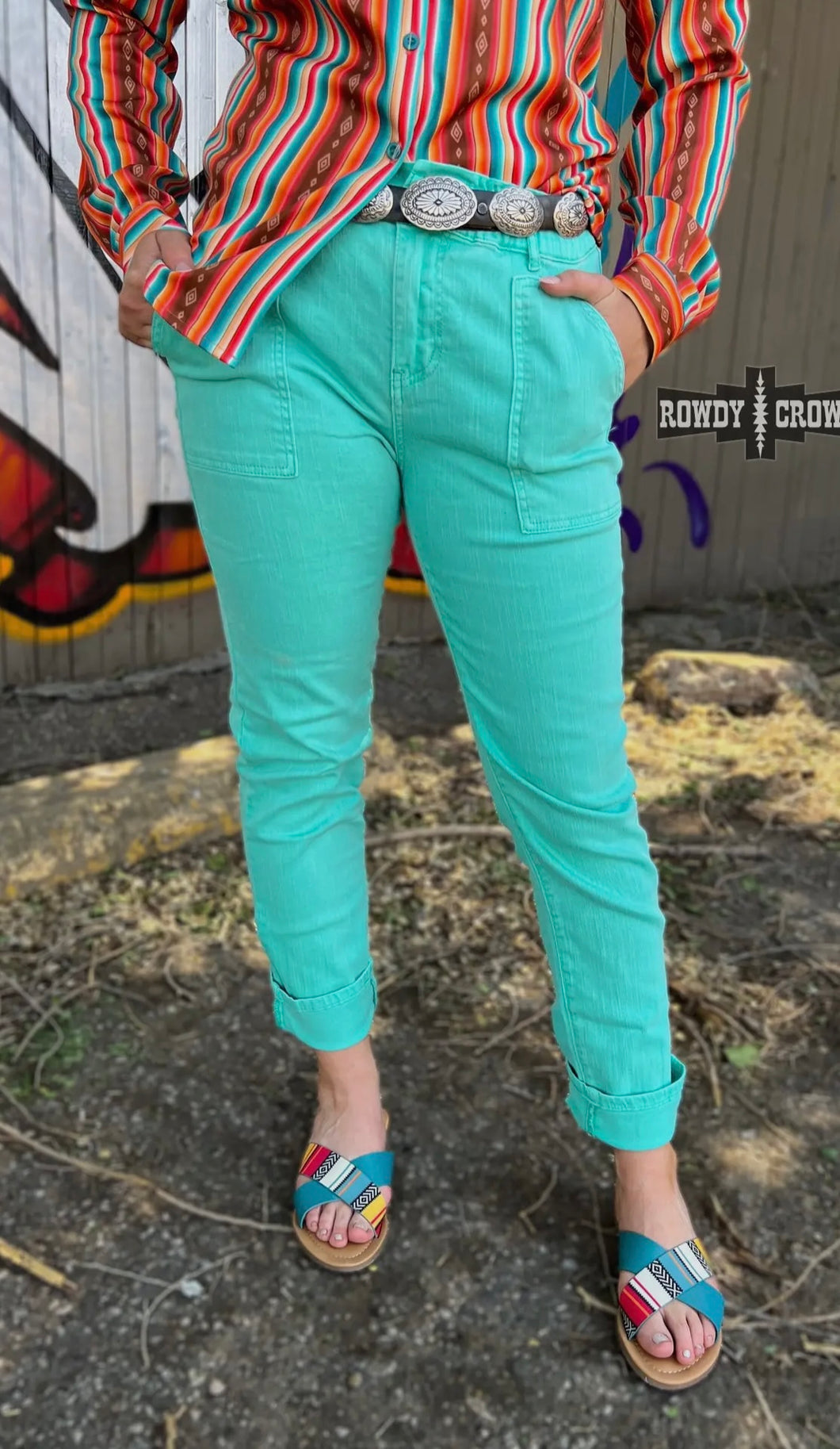 Rowdy Crowd Teal Pants