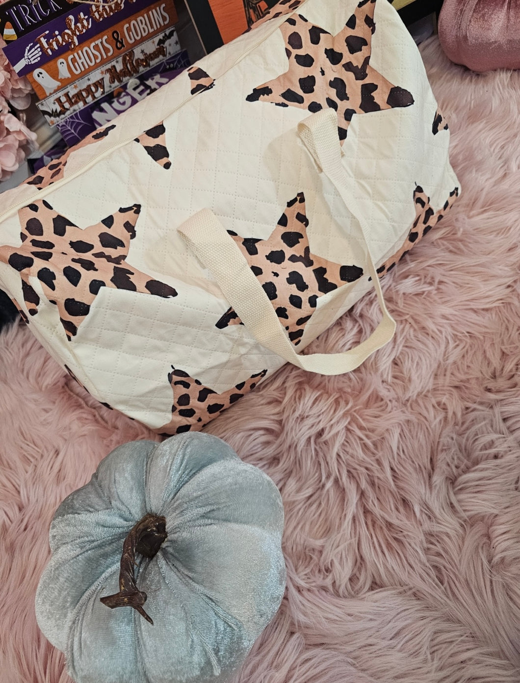 Cream & Star Leopard Print Bag
