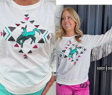 Load image into Gallery viewer, Rowdy Crowd Sequin &amp; Fringe Sweatshirt
