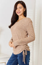 Load image into Gallery viewer, Ribbed Tan 🟤 Shirt With Tie Sides
