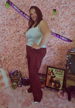 Load image into Gallery viewer, Burgundy Stretchy Cargo Pants
