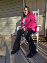 Load image into Gallery viewer, Magenta Popcorn 🍿 Style Cardigan
