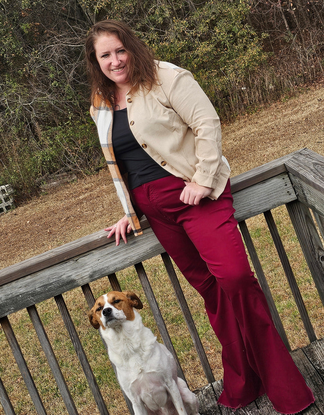 Burgundy 🔴 Bell Bottom Flare Zenna Jeans 👖