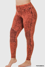 Load image into Gallery viewer, Mineral Washed Persimmon Moto Jeggings
