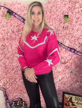 Load image into Gallery viewer, Pink Star Sweater
