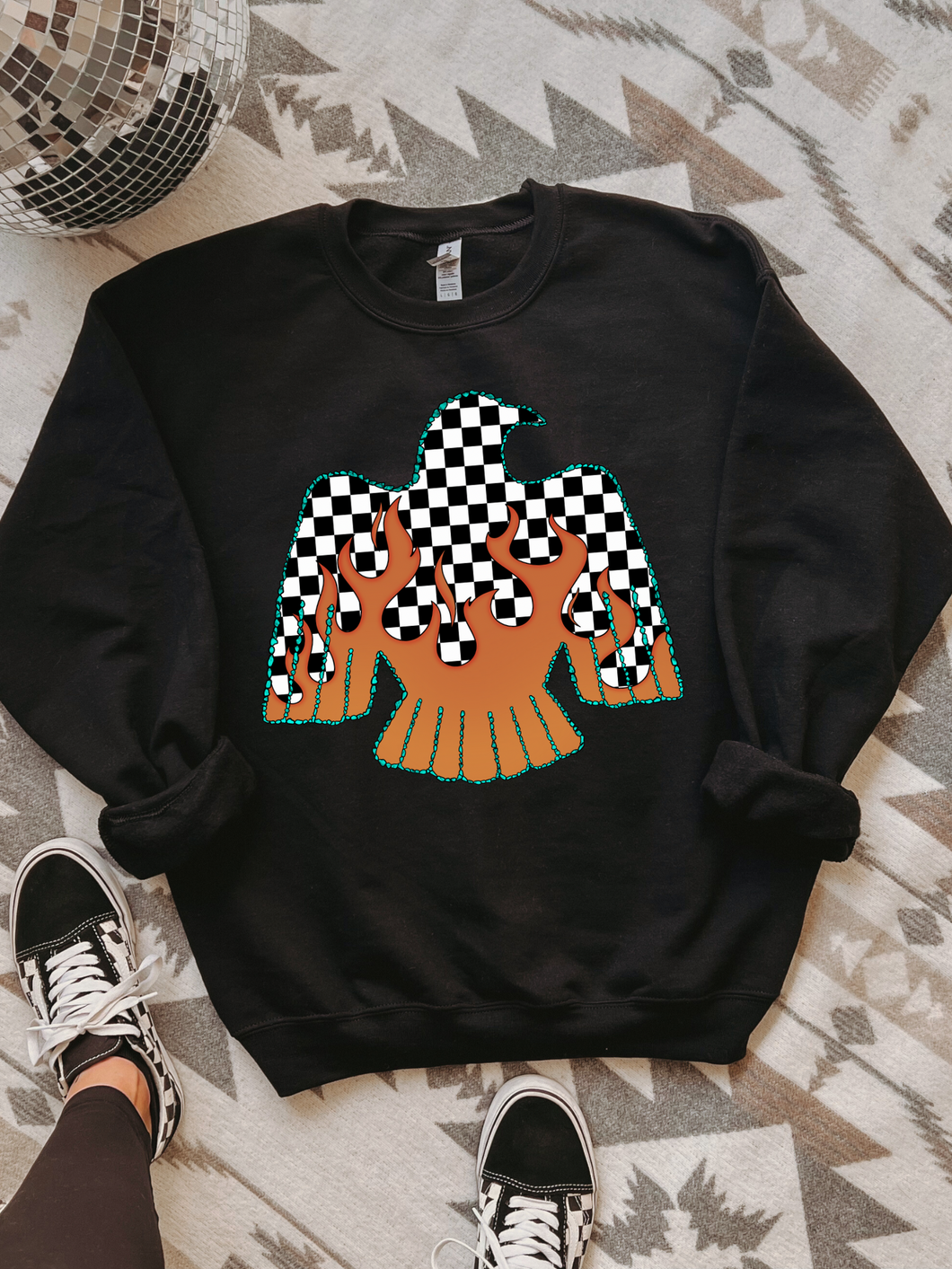 Checkered Thunderbird Crewneck
