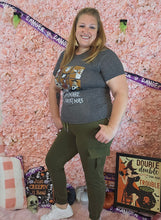 Load image into Gallery viewer, Olive Green Joggers With Cargo Pockets &amp; Drawstring Waist
