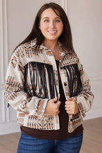 Load image into Gallery viewer, Aztec &amp; Fringe Shacket
