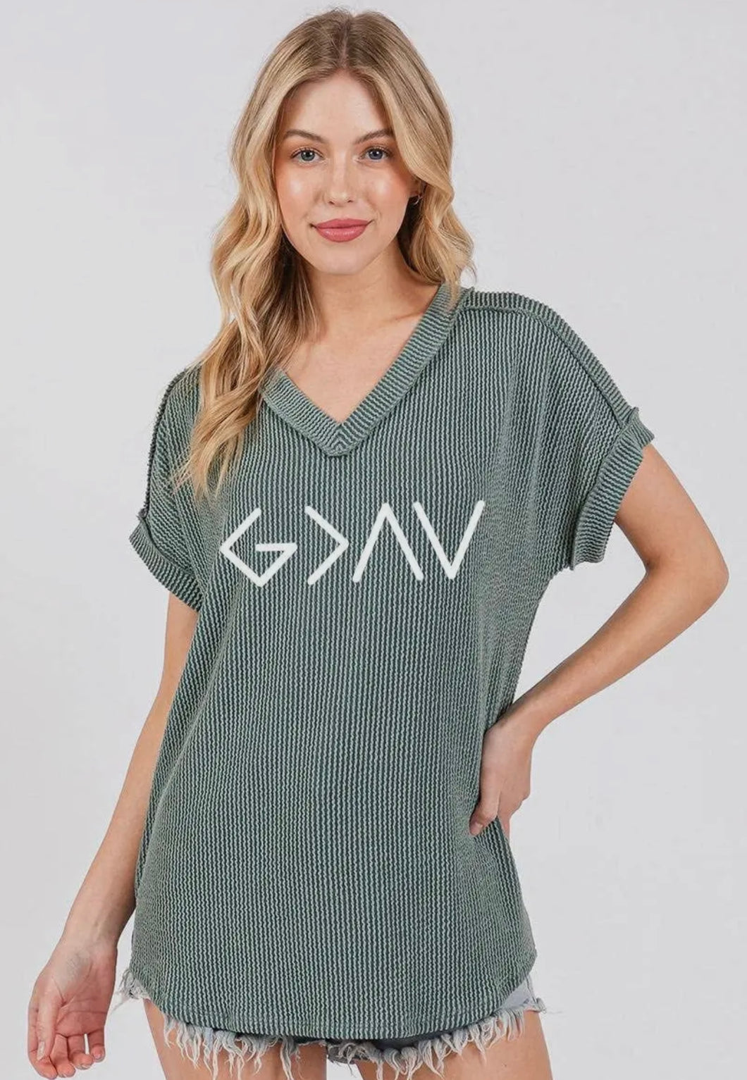 God Is Greater Than The Highs & Lows Ribbed Shirt