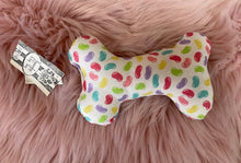 Load image into Gallery viewer, Hand Sewn Assorted Printed Fabric Chew Bone With Squeaker Inside

