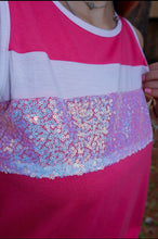 Load image into Gallery viewer, Pink With Sequin Detail Tank
