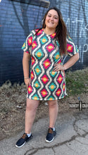 Load image into Gallery viewer, Western Aztec Print Shirt Dress
