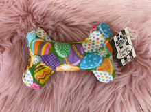 Load image into Gallery viewer, Hand Sewn Assorted Printed Fabric Chew Bone With Squeaker Inside
