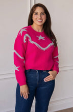 Load image into Gallery viewer, Pink Star Sweater
