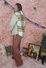 Load image into Gallery viewer, Tan 🟤 &amp; Plaid Button Up Shirt
