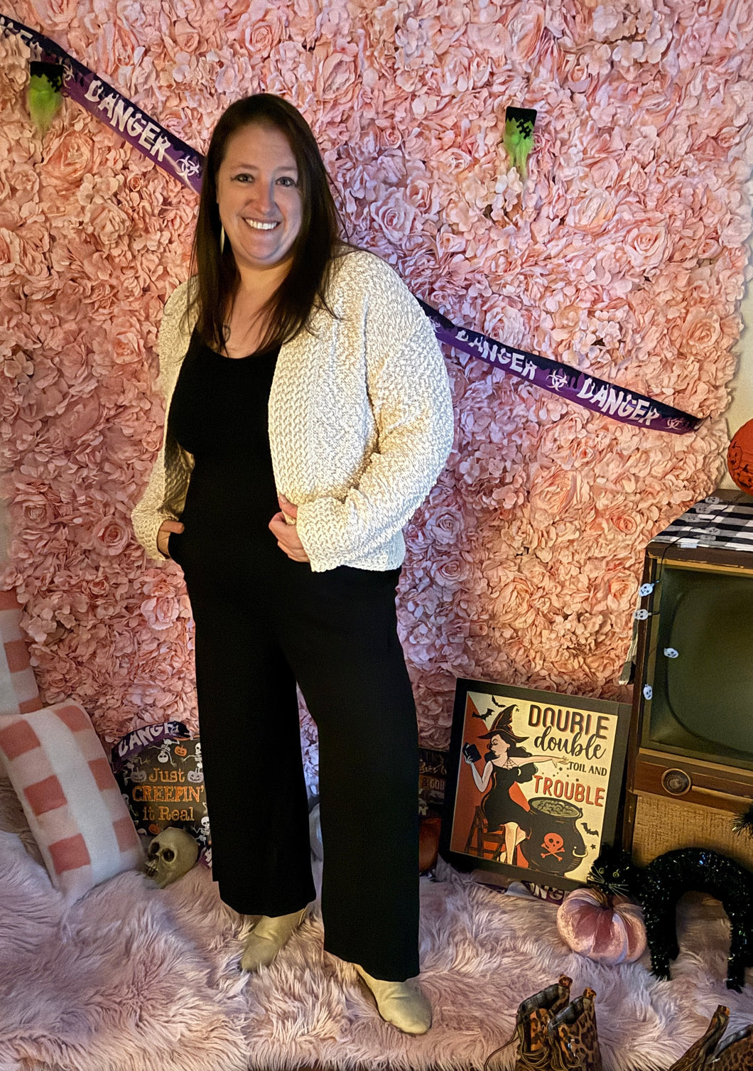 Fuzzy Off White ⚪️ Open Cardigan