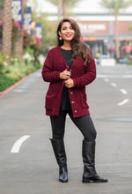 Load image into Gallery viewer, Burgundy 🔴 Buttonup 🔘  Cardigan
