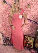Load image into Gallery viewer, Striped Maxi Dress With Accent Pocket
