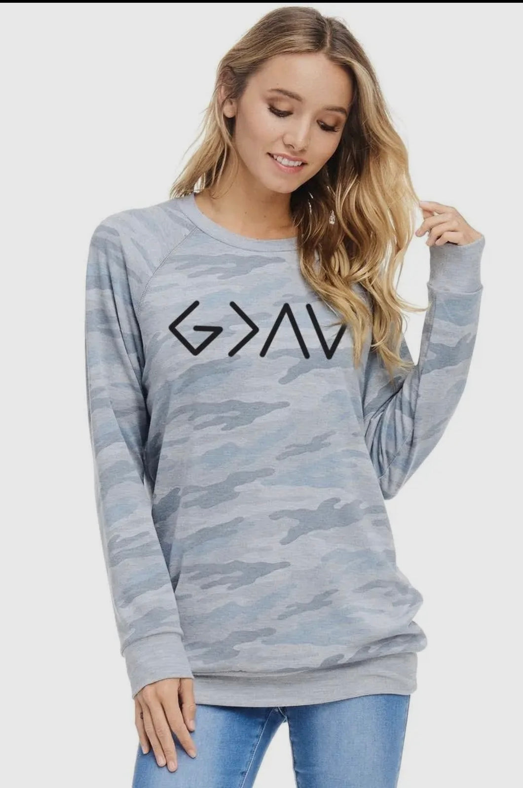 God Is Greater Than The Highs & Lows Camo Long-sleeve