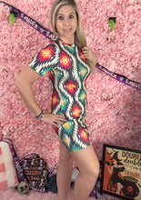 Load image into Gallery viewer, Western Aztec Print Shirt Dress
