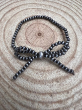 Load image into Gallery viewer, Faux Sterling Pearl Bow Stretch Bracelet
