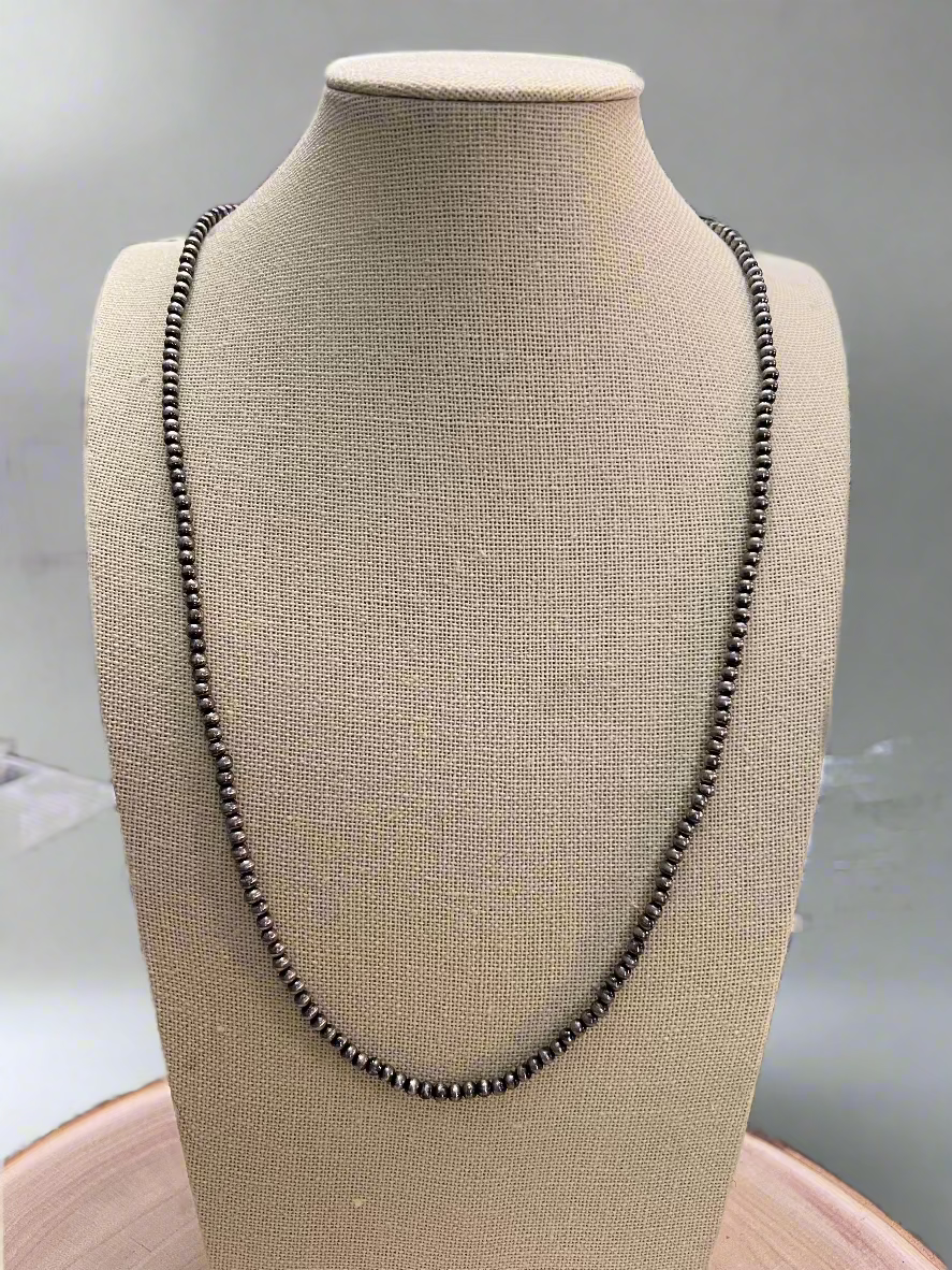 4mm Faux Pearl Necklace - 28 inch