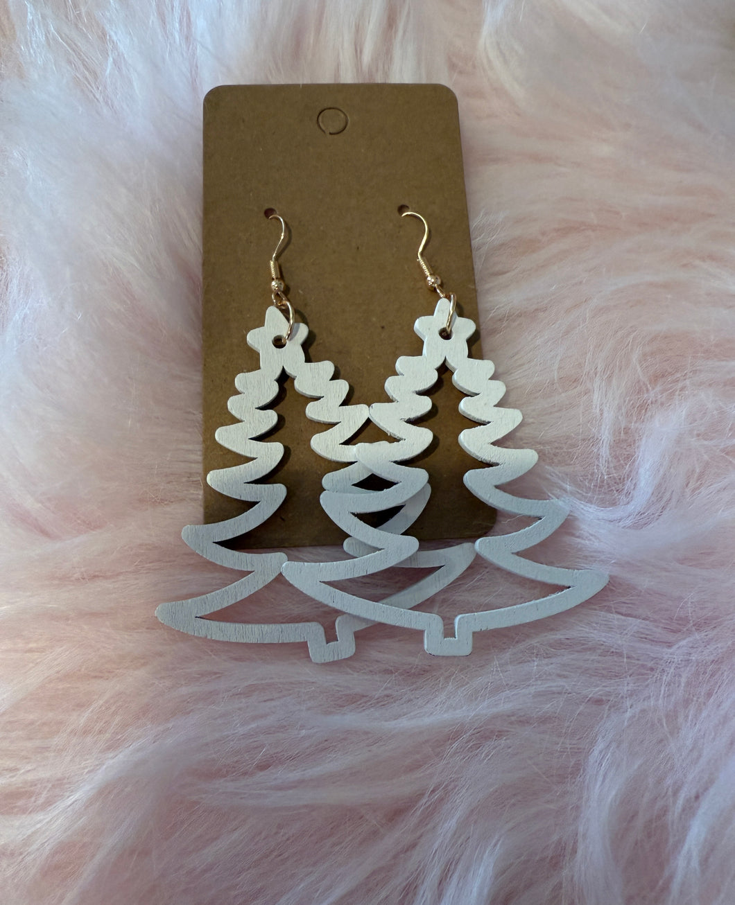 Big White ⚪️ Christmas Tree 🎄 Earrings