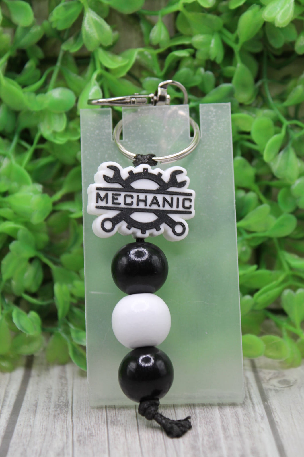 Mechanic Silicone Bead Keychain