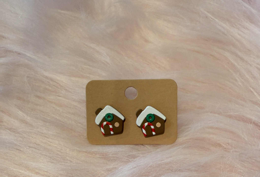 Gingerbread 🍞  House 🏠 Studded Earrings