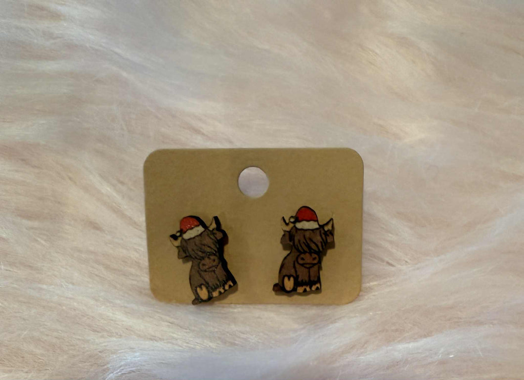 Christmas Cow 🐄 Studded Earrings