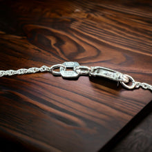 Load image into Gallery viewer, Bright Silver 1 mm Reverse Rope Chain - 18 inch
