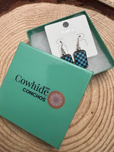 Load image into Gallery viewer, Checkered Rectangle Earrings - 1 1/2 inch drop
