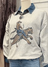 Load image into Gallery viewer, Cowboy Cheetah Crewneck Sweatshirt

