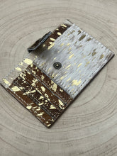 Load image into Gallery viewer, Cowhide Credit Card Wallet - Acid Wash Gold

