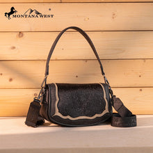 Load image into Gallery viewer, Montana West Cowhide Mini Shoulder Bag - Black
