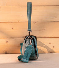Load image into Gallery viewer, Montana West Cowhide Mini Shoulder Bag - Turquoise

