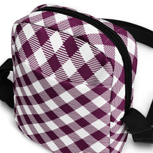 Load image into Gallery viewer, Plum Plaid Crossbody Bag
