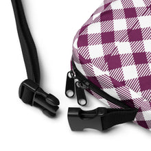 Load image into Gallery viewer, Plum Plaid Crossbody Bag
