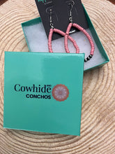 Load image into Gallery viewer, Western Teardrop Earrings with Pink Stones - 2 1/2 inch drop
