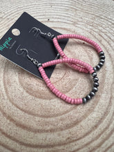 Load image into Gallery viewer, Western Teardrop Earrings with Pink Stones - 2 1/2 inch drop
