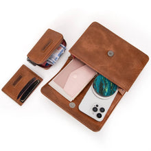 Load image into Gallery viewer, Wrangler 3PCs Set Mini Top Handle Crossbody Set - Saddle
