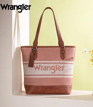 Load image into Gallery viewer, Wrangler Logo Waxed Canvas Tote
