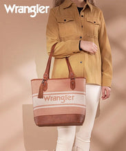 Load image into Gallery viewer, Wrangler Logo Waxed Canvas Tote
